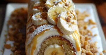 Gâteau roulé à la Banane et au Caramel