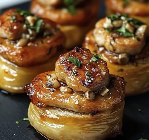 Bouchées à la reine au poulet dorées avec une garniture onctueuse