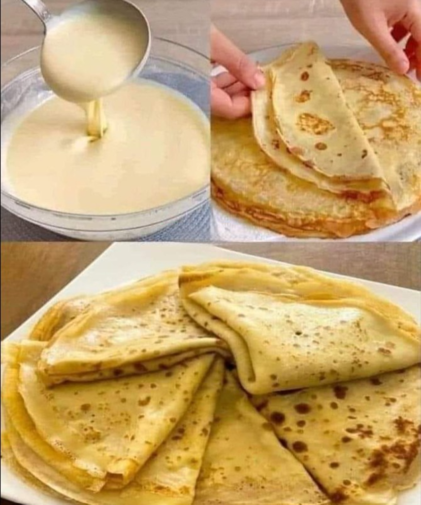Recette facile des crêpes avec garnitures sucrées et salées.