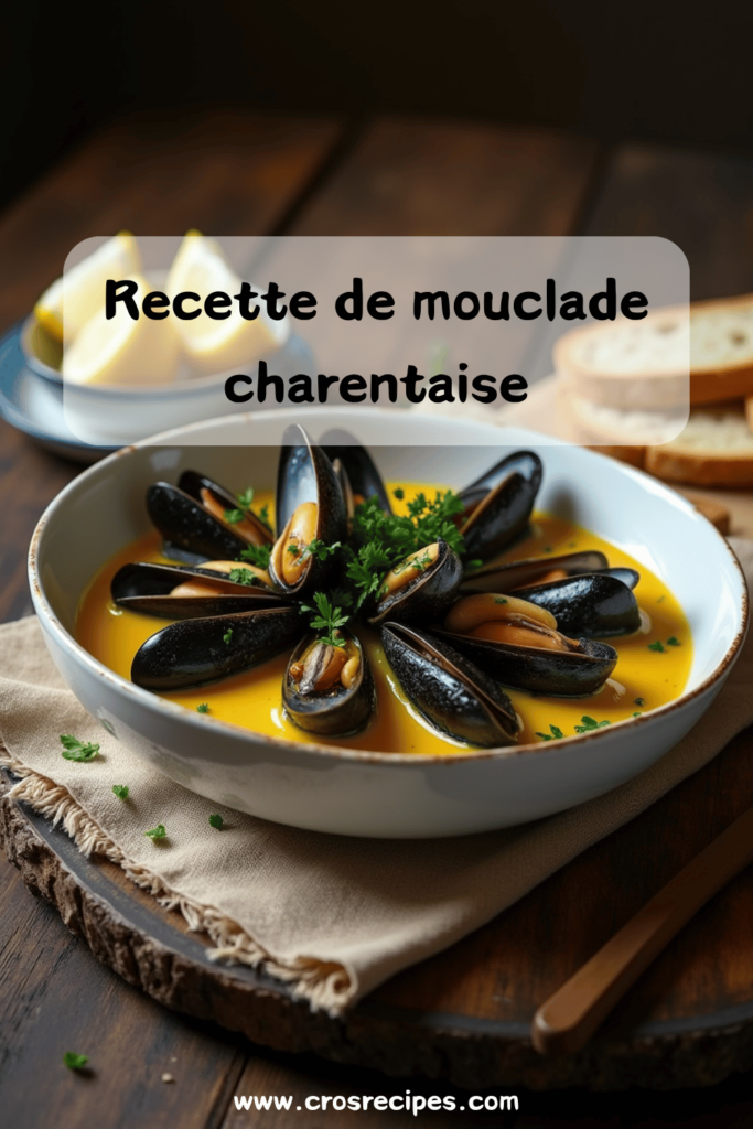 Mouclade charentaise aux moules nappées d’une sauce crémeuse au curry