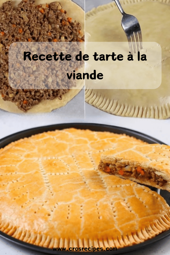 Tarte à la viande dorée et croustillante, prête à être dégustée.