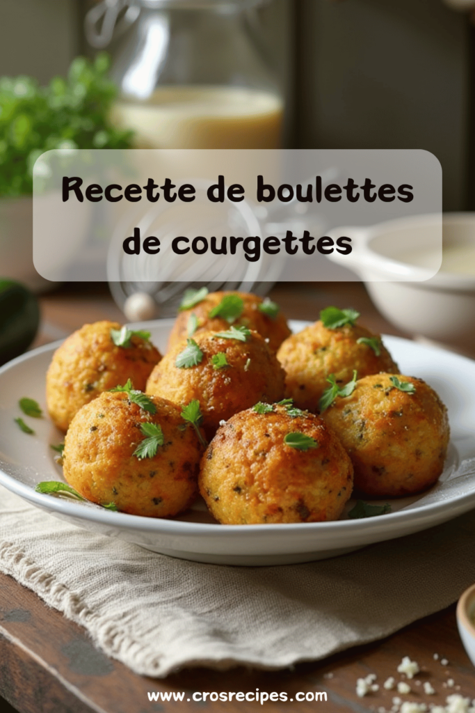 Boulettes de courgettes au four dorées et croustillantes sur une plaque de cuisson.