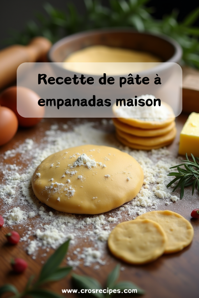 Disques de pâte à empanadas maison prêts à être garnis avec de la viande ou des légumes.