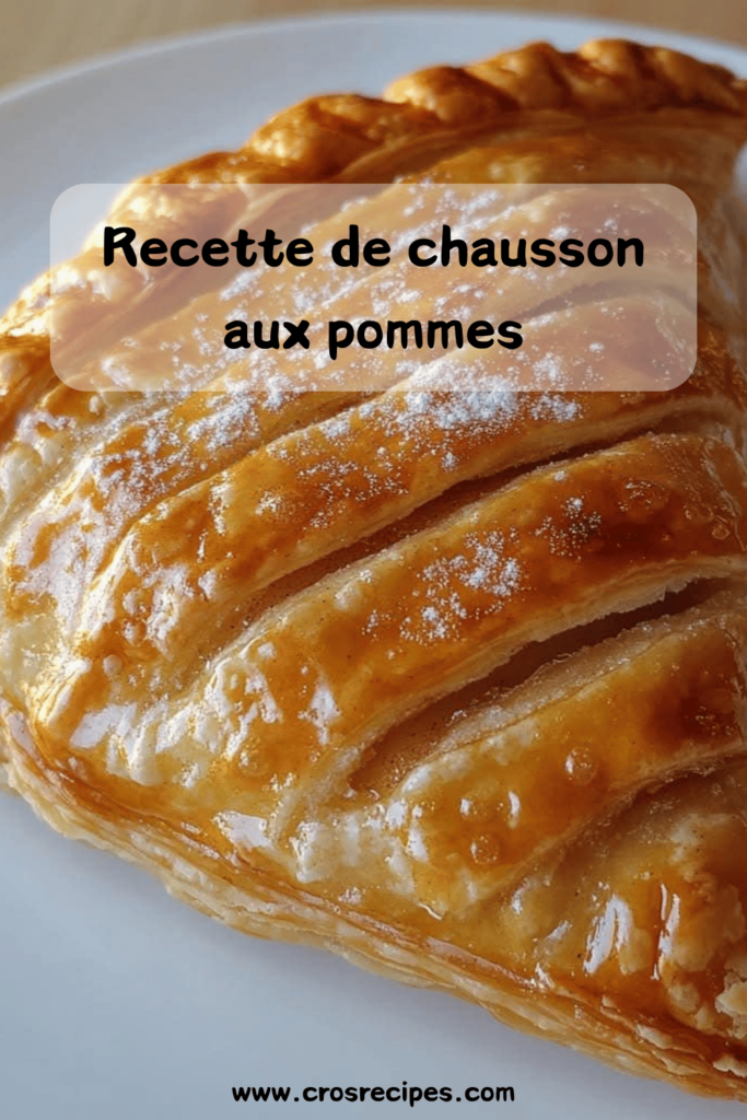 Chaussons aux pommes dorés et croustillants, posés sur une assiette, avec une garniture de pommes fondantes.