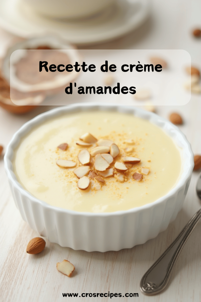 Un bol rempli de crème d'amandes onctueuse, prête à être utilisée pour garnir une tarte ou une galette des rois.