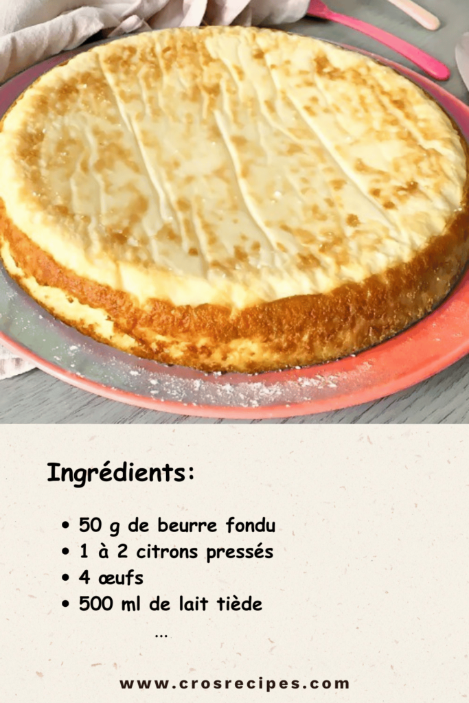 Délicieux flan citronné doré et appétissant, servi sur une assiette blanche.