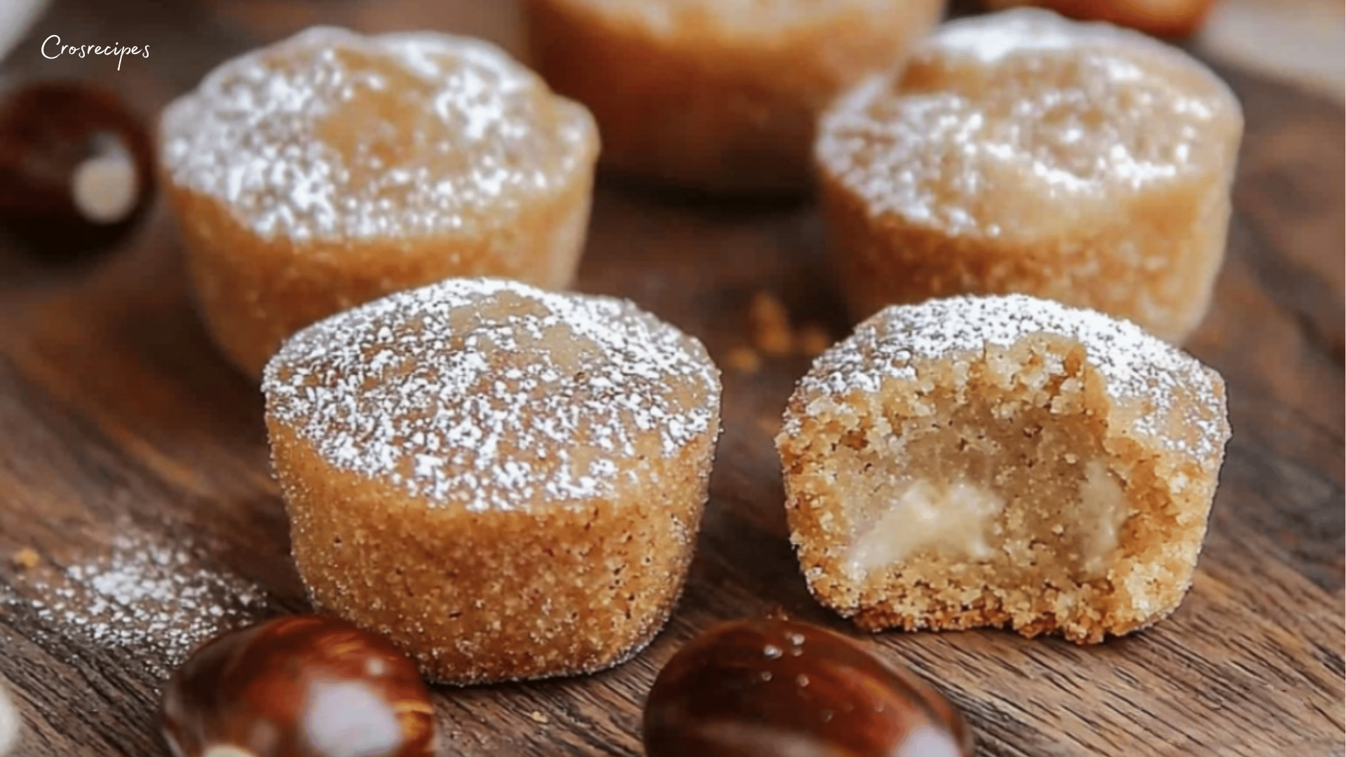 Fondants miniatures à la crème de marrons, moelleux et dorés, parfaits pour un dessert ou un goûter gourmand.