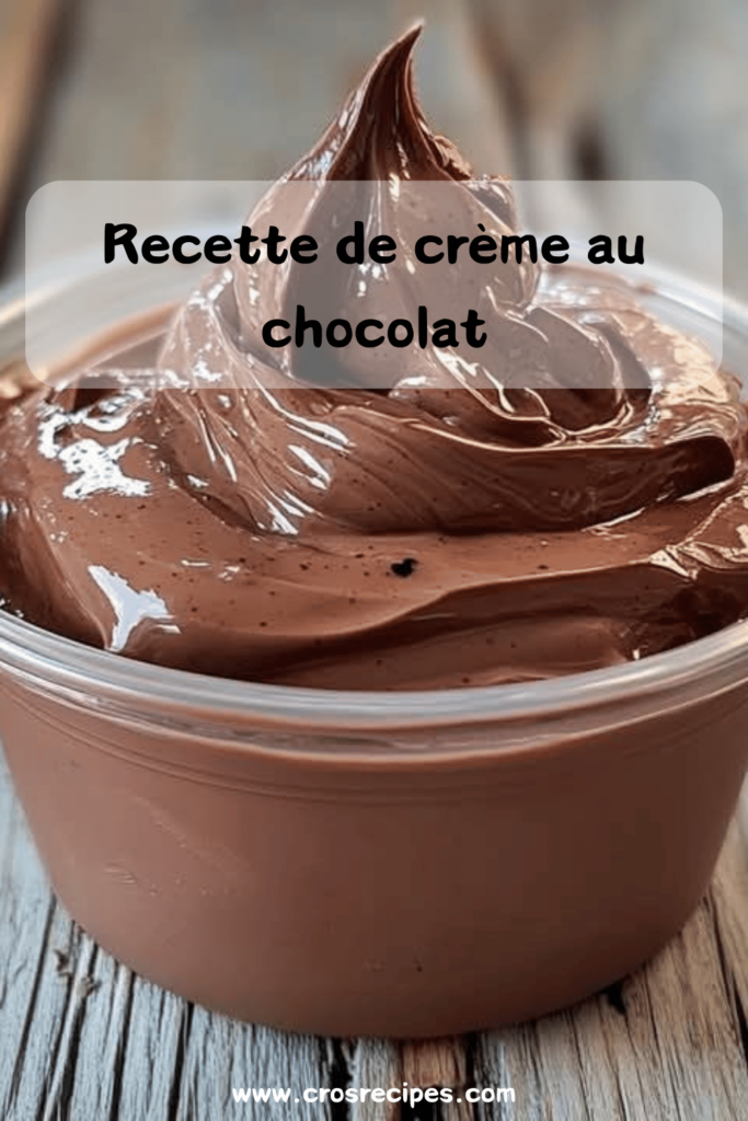 Crème au chocolat brillante et onctueuse dans un bol, prête à être utilisée pour garnir un gâteau.