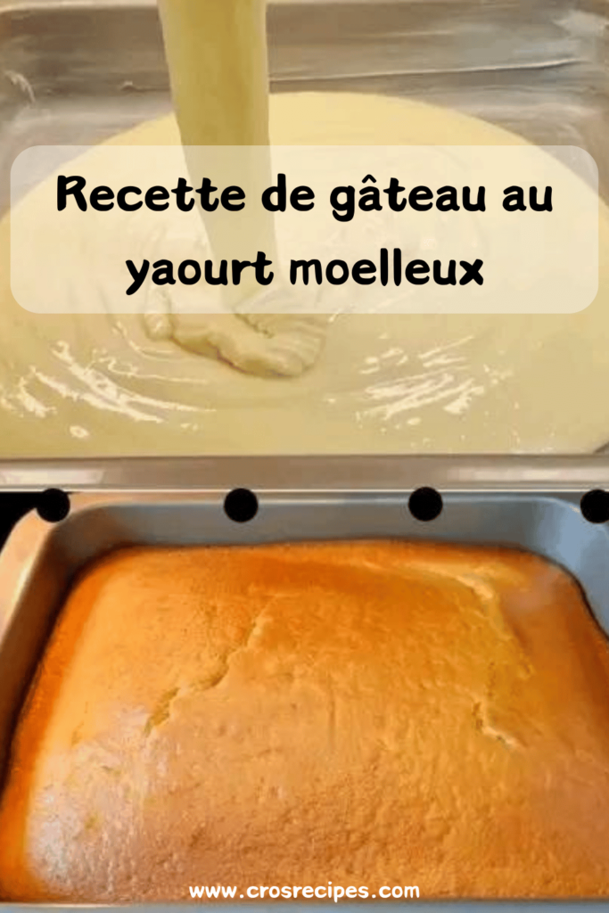 Gâteau au yaourt moelleux avec une texture dorée, légèrement gonflé, parsemé de zestes de citron, posé sur une assiette blanche.