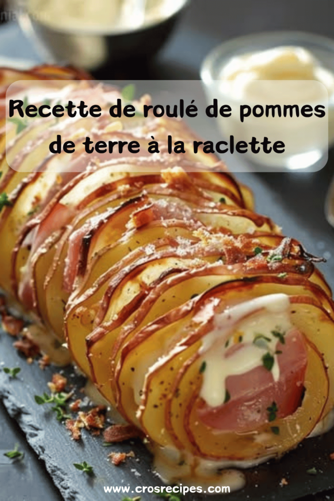 Roulé de pommes de terre à la raclette doré et fondant