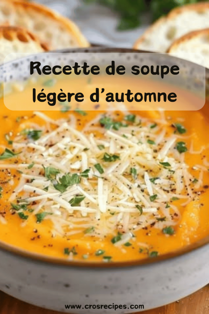 Bol de soupe crémeuse à la courge butternut et patate douce, décoré de safran.