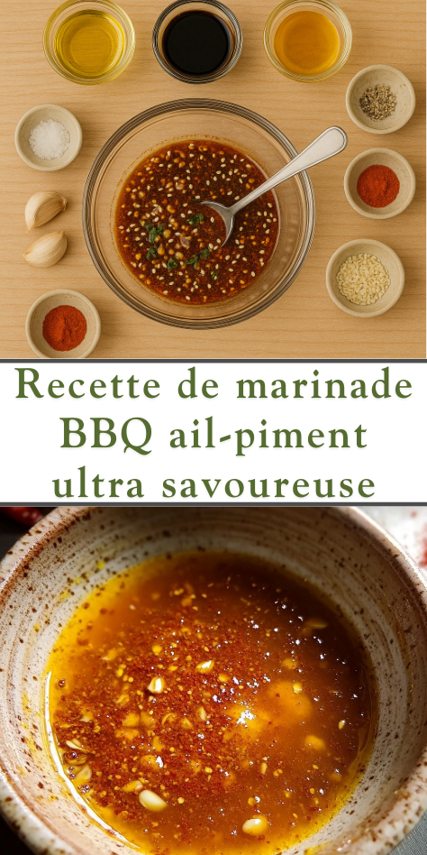 marinade BBQ ail-piment maison dans un bol
