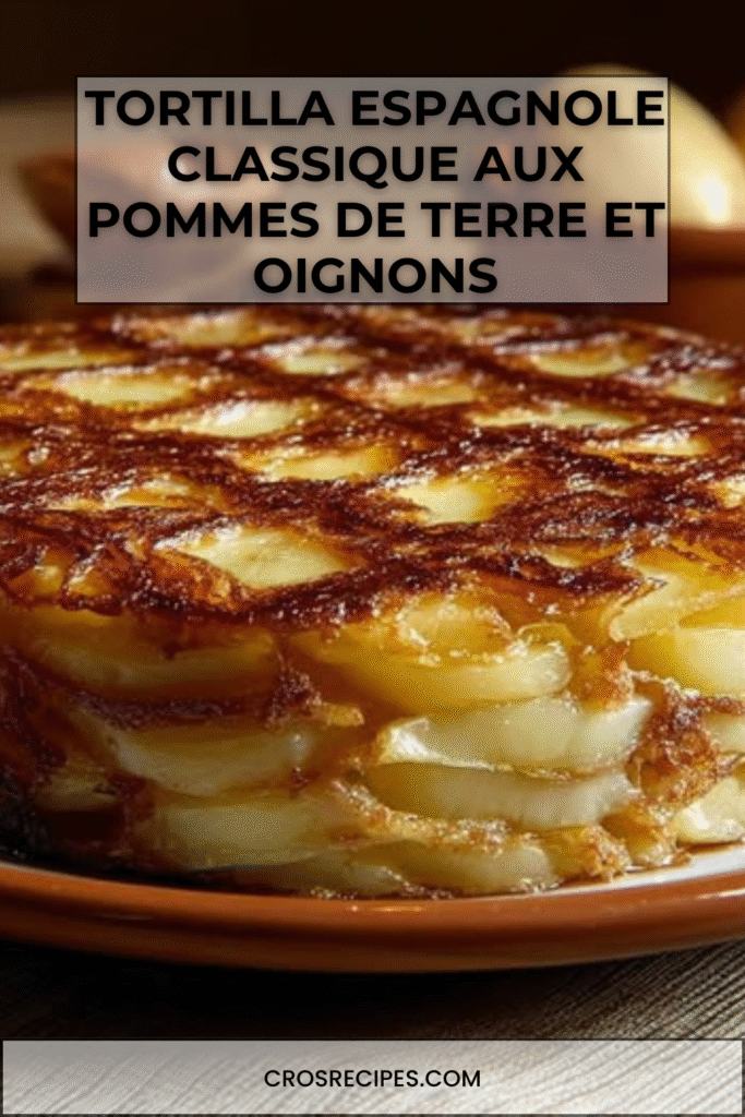 tortilla espagnole épaisse dorée aux pommes de terre et oignons