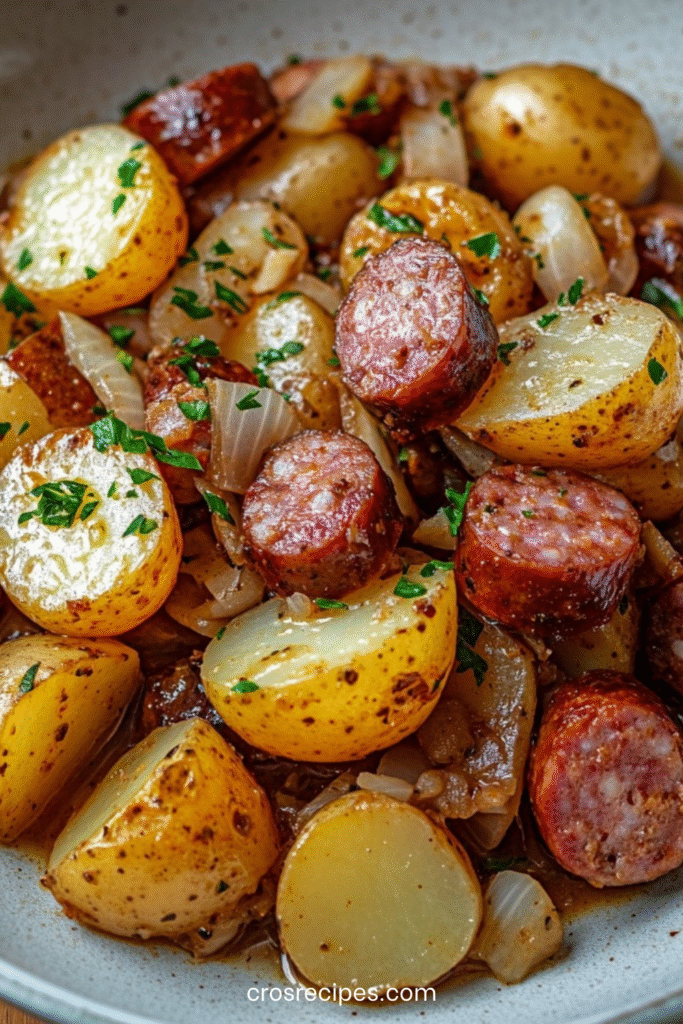 Boulettes de bœuf mijotées servies avec pommes de terre, carottes et petits pois dans une sauce tomate parfumée.