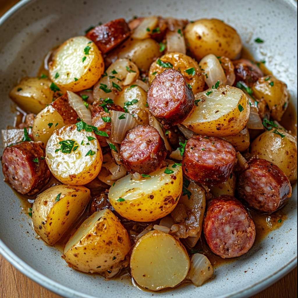 Boulettes de bœuf mijotées servies avec pommes de terre, carottes et petits pois dans une sauce tomate parfumée.