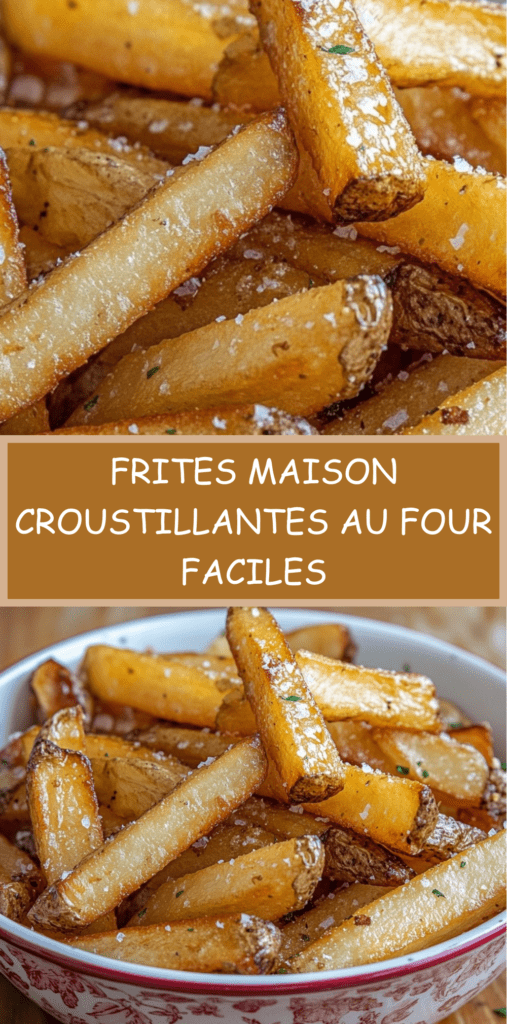 Frites maison au four dorées et croustillantes, peau visible, parsemées de persil frais et fleur de sel, servies chaudes sur une plaque de cuisson.
