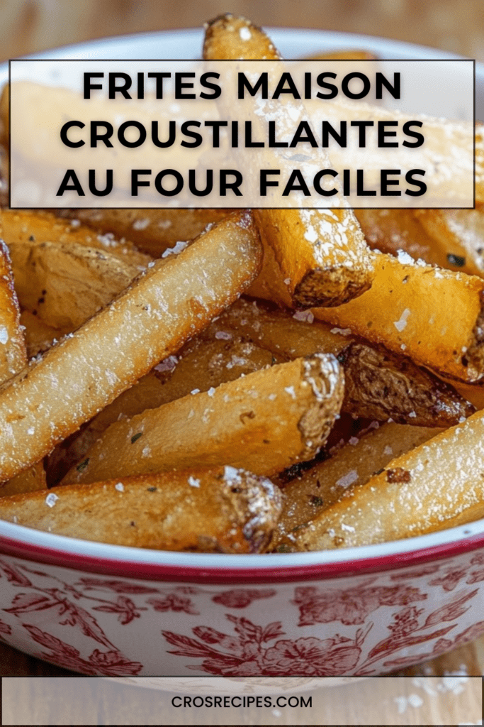 Frites maison au four dorées et croustillantes, peau visible, parsemées de persil frais et fleur de sel, servies chaudes sur une plaque de cuisson.