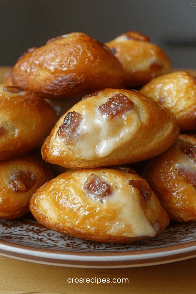 Madeleines salées dorées aux lardons et fromage, texture moelleuse avec cœur fondant, disposées sur une grille de refroidissement.