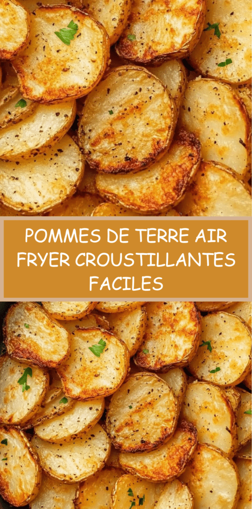 Rondelles de pommes de terre croustillantes à l’air fryer, dorées avec paprika et persil frais, servies chaudes dans une assiette.