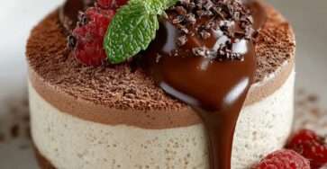 Verrines de mousse mascarpone au chocolat noir, texture aérienne et crémeuse, décorées de cacao en poudre et copeaux de chocolat.