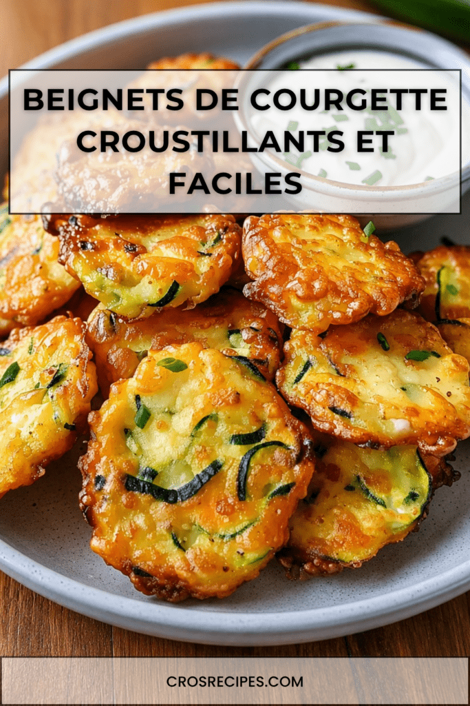 Beignets de courgette dorés et croustillants, préparés avec des rondelles de courgette enrobées de pâte légère, servis chauds avec une sauce maison.