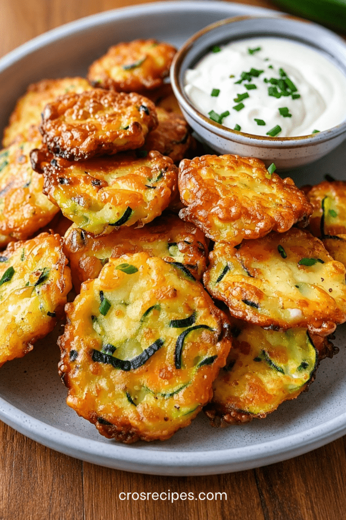Beignets de courgette dorés et croustillants, préparés avec des rondelles de courgette enrobées de pâte légère, servis chauds avec une sauce maison.