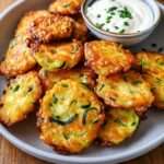 Beignets de courgette dorés et croustillants, préparés avec des rondelles de courgette enrobées de pâte légère, servis chauds avec une sauce maison.