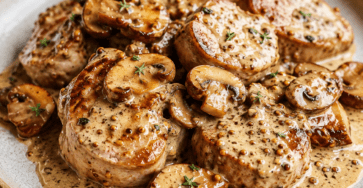 Des médaillons de filet mignon tendres, nappés d’une sauce crémeuse à la moutarde à l’ancienne et aux champignons.
